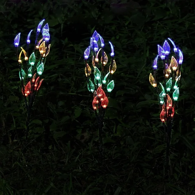 Solar Tree Light 60 LEDS 3 Branches Leaves Lawn Lights Outdoor