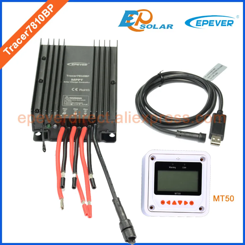 

Solar Controller 30A Tracer7810BP MPPT solar tracking high efficiency USB cable and MT50 remote meter not for lithium battery
