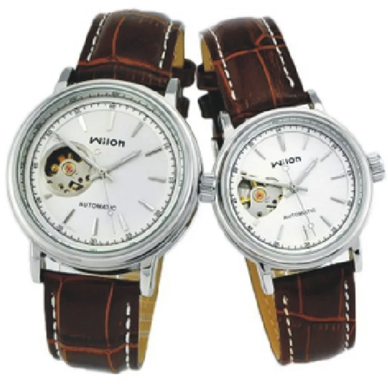 Veyron wilon belt couples watch half hollow out a pair of surface mechanical watch fashion watches