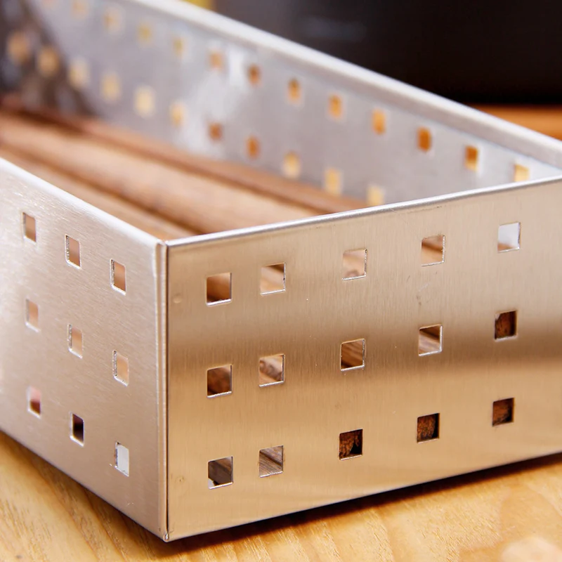 ORZ 2PCS Kitchen Cutlery Tray Holder Tableware Drawer Storage Basket Kitchen Organizer Spoon Knife Fork Tableware Storage Boxes