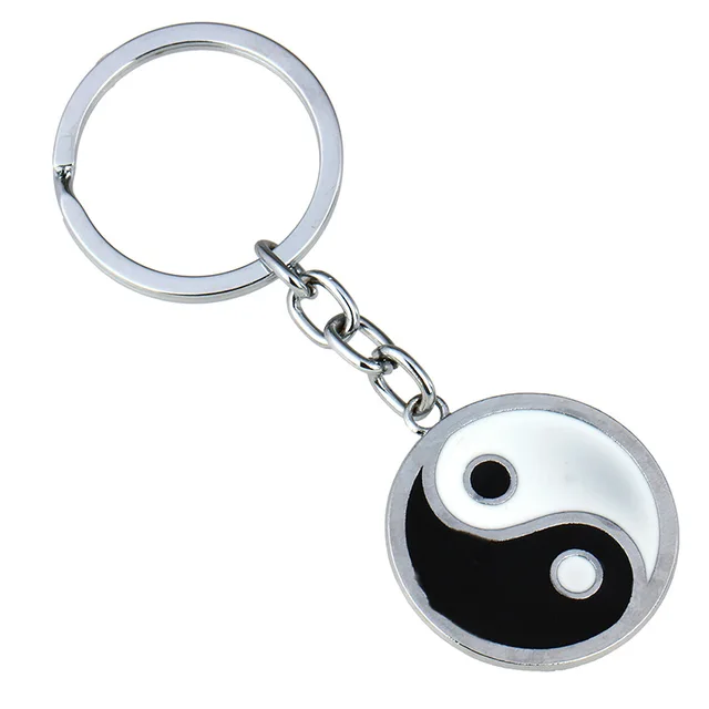 1PC Yin Yang Keychain Mascot Keyring Chinese TaiJi Pendant Key Holder