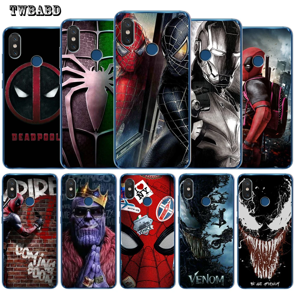 

Marve Venom Deadpool iron Man Case For Xiaomi Redmi 4X 4A 5A 5 Plus Note 7 4X 5A 5 6 Pro 6 6A 6Pro Xiaomi 5X 6X 8 A2 Lite