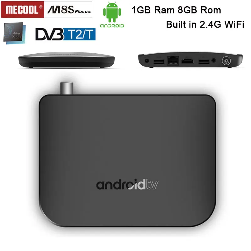 

MECOOL Android 7.1 TV Box M8S Plus W DVB T2 Amlogic S905D 1G ROM 8G RAM 2.4G wifi Support 100Mbps 4K H.265 H.264 tv receiver