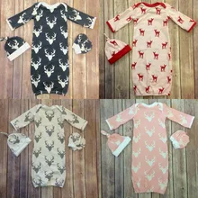 Ins 3 pcs Designer Nouveau-Né Bébé Garçons Filles Bonnets Chapeau Coton Bébé Pyjamas Infantil Peignoir Bébé Dormeur Couverture Sac de Couchage