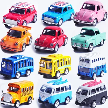 

Doub K 1pcs Mini alloy Car Model inertia kawaii Cartoon car model toys for children kids birthday gifts collectible decoration