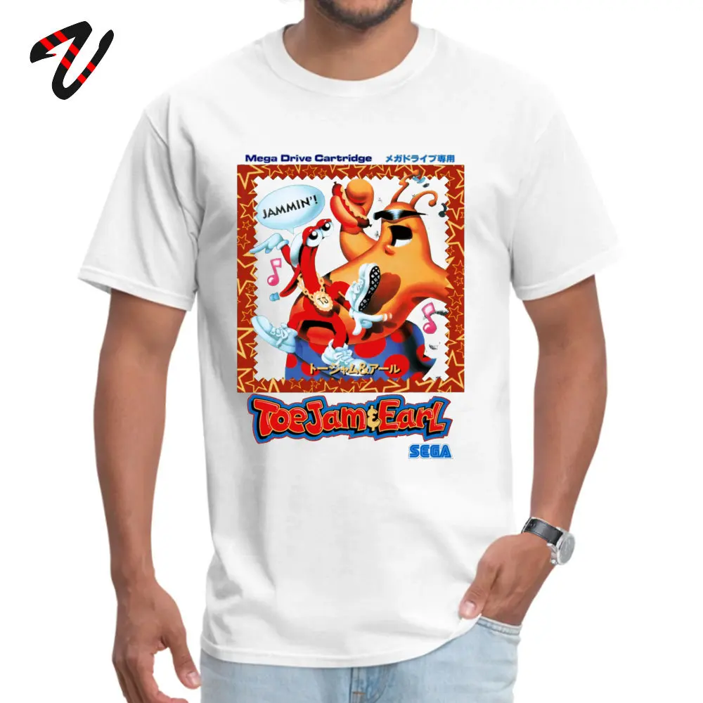 ToeJam & Earl Casual Tshirts for Students 100% Cotton Mother Day Tops Shirts Casual T-shirts Short Sleeve Discount Crew Neck ToeJam & Earl -12706 white
