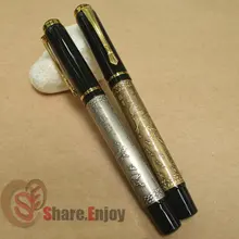 Роликовая шариковая ручка 2 шт. BAOER 507 серебристо-серая и медная печать восемь лошадей