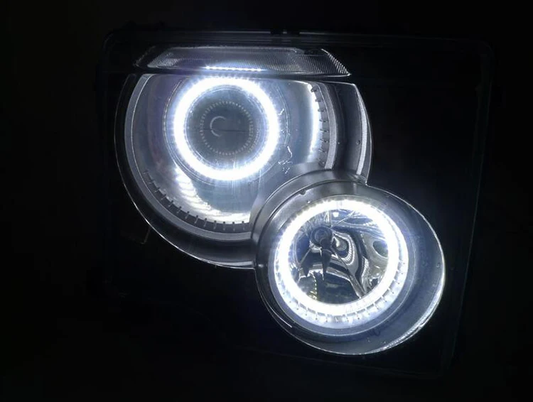 Многоцветный RGB светодиодный angel eyes Halo Ring Eye RF пульт дистанционного управления Land Rover freelander 2 2007-2012 Ксеноновые аксессуары для фар