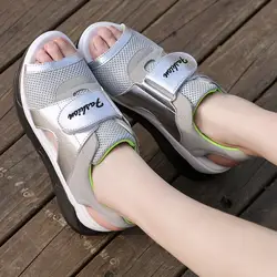 2019 летние модные новые непромокаемые сандалии на платформе в Корейском стиле с открытым носком на танкетке, женские повседневные сандалии