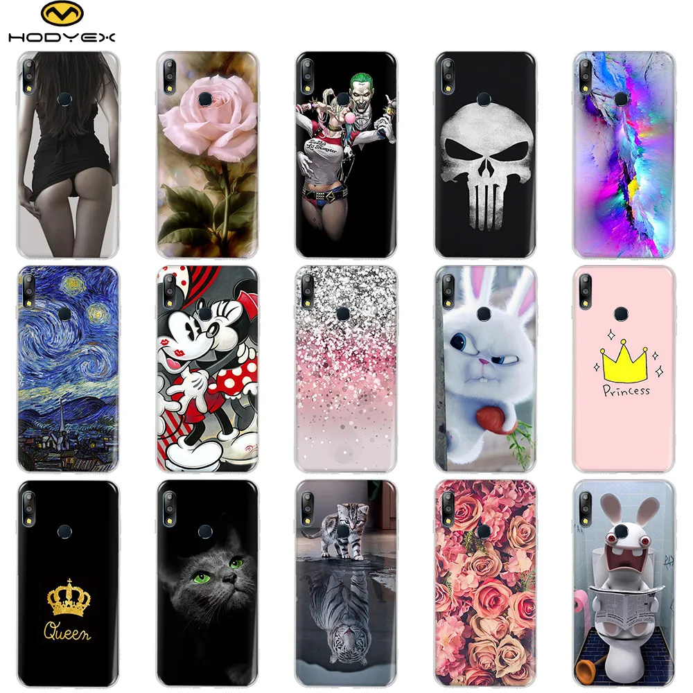 

For ASUS Zenfone Max Pro M2 ZB631KL TPU Silicone Soft Floral Cartoon Clear Case for Asus Zenfone Max Pro M2 ZB633KL Phone Cover