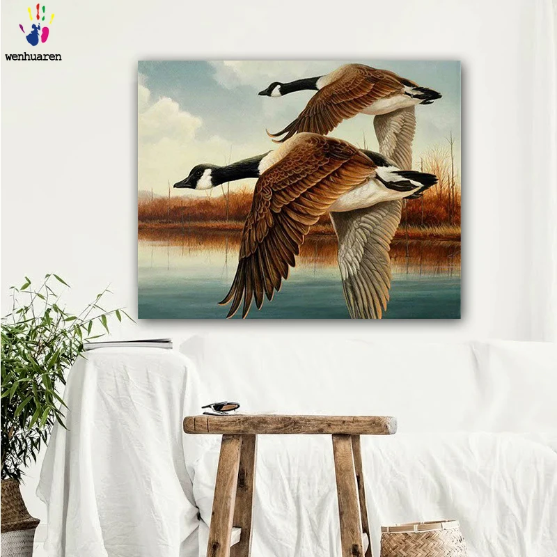 

DIY colorings pictures by numbers with colors The bird picture drawing painting by numbers framed Home
