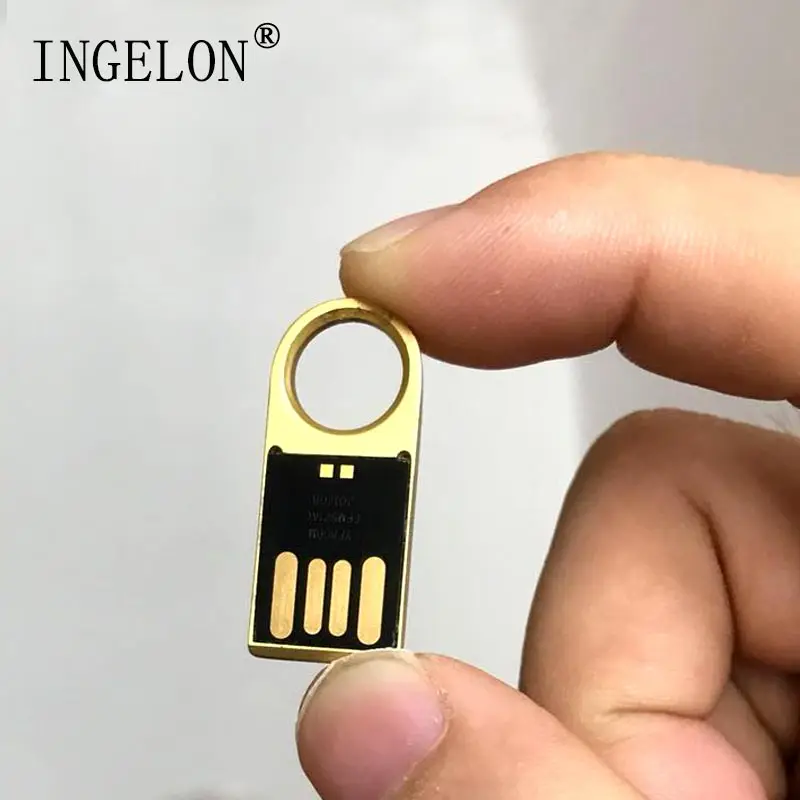 Дешевый Ingelon USB флешка 64 г USB 2,0 Металл Мини накопитель 8 ГБ 16 ГБ крошечные флешки Memory Stick хранения Cle диск на ключ 32 ГБ