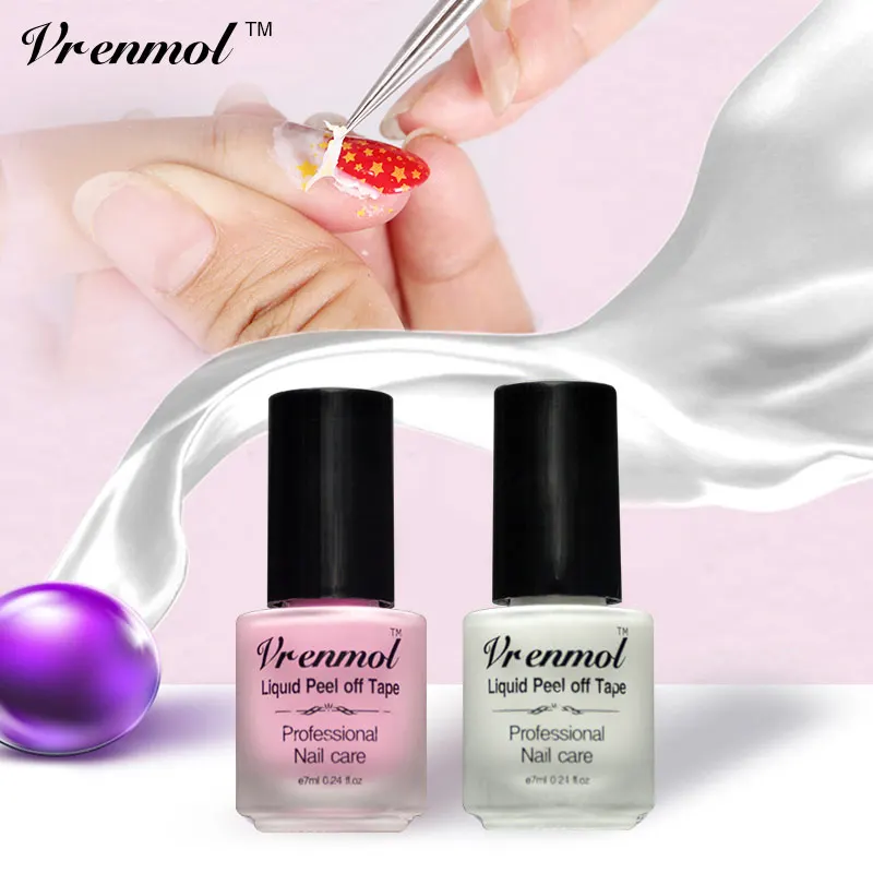 Vrenmol 1pcs Easy To Clean White Latex Tape Finger Skin Protected Glue Nail Skin Protection