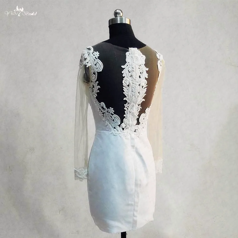RSW1001 sexy vestido de noiva curto (2)