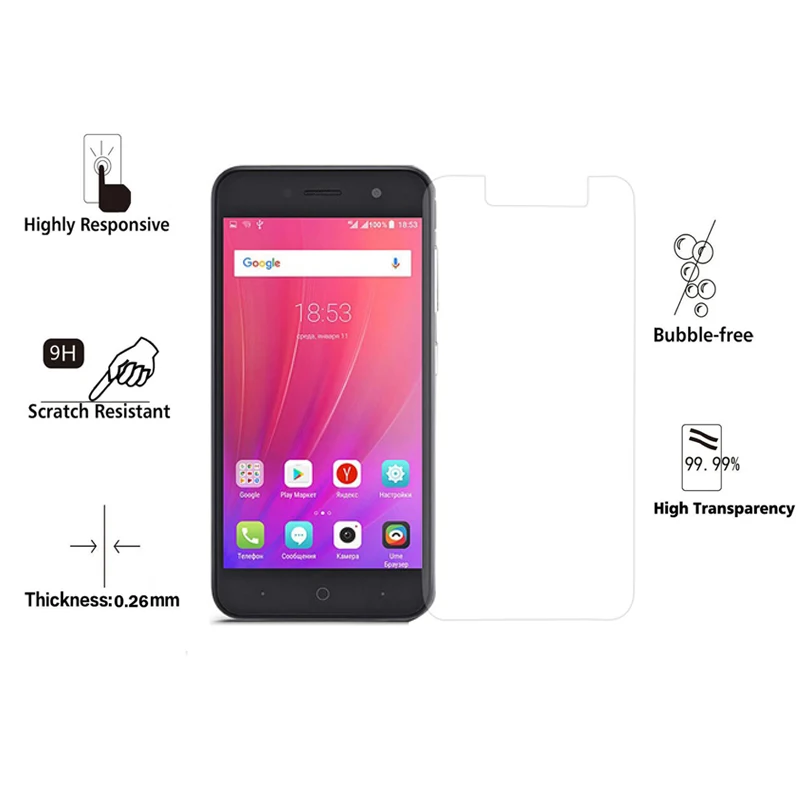 Закаленное стекло для ZTE Blade A520 A612 Prestige 2 L Lte Zfive L7 small fresh 5 Защитная пленка
