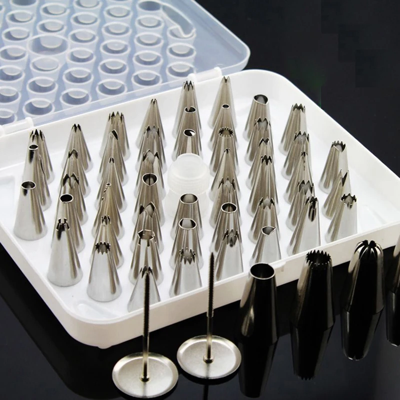 52Pcs Stainless Steel Icing Piping Nozzles Tool Pastry Baking Tools