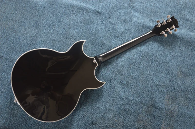 New Jazz Electric Guitar 335, black color, hollow body Guitarra with chrome equipment, some countries, free shipping