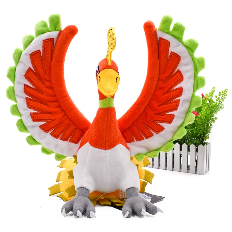 

Anime Hot Toy Ho-Oh Plush Animal Soft Stuffed Peluche Figure Doll Great Birthday Christmas Gift For Children 2018 New Style