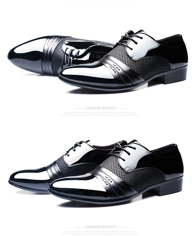 Новые Мужские модельные туфли кожаные туфли модные Для мужчин свадебные модельные туфли удобные Обувь с дышащей сеткой Для мужчин; Вечерние кожаные туфли