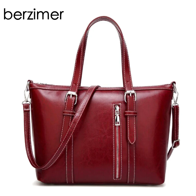 

BERZIMER Stylish Women Handbag Beautiful Black Blue Green Wine Red Grey Crossbody Bag Large Capaticy Tote Bags for Women 2018