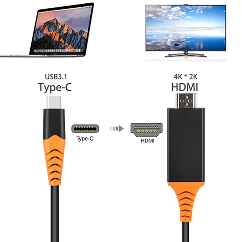 Type-C USB-C до 4K HDMI HD ТВ кабель адаптер для samsung Galaxy S10 Note 9 для Mac