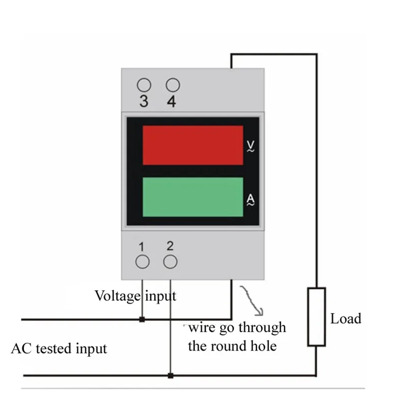 Din-рейка Цифровой вольтметр переменного тока Амперметр AC80-300V 450 в красный зеленый светодиод AC110V 220 В 100A детектор напряжения Измеритель Тока Тестер