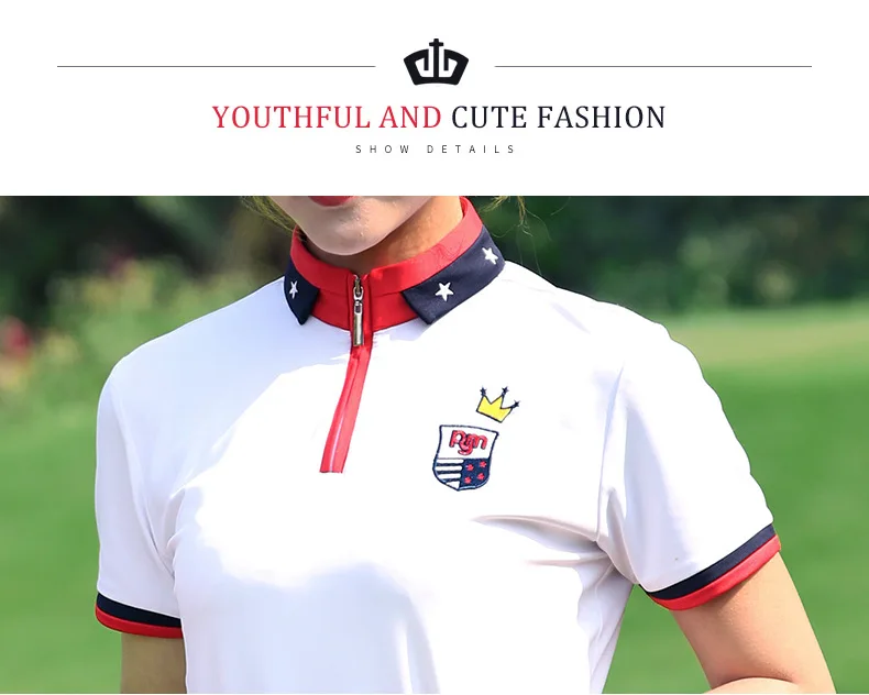 PGM одежда для гольфа Дамы Одежда для гольфа дамы спортивный костюм сезон весна лето с короткими рукавами