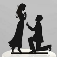 100 шт/партия, креативные влюбленные пары предлагаем акриловый для свадебного торта вставленные карты Свадебный торт Топпер украшения для торта для вечеринки