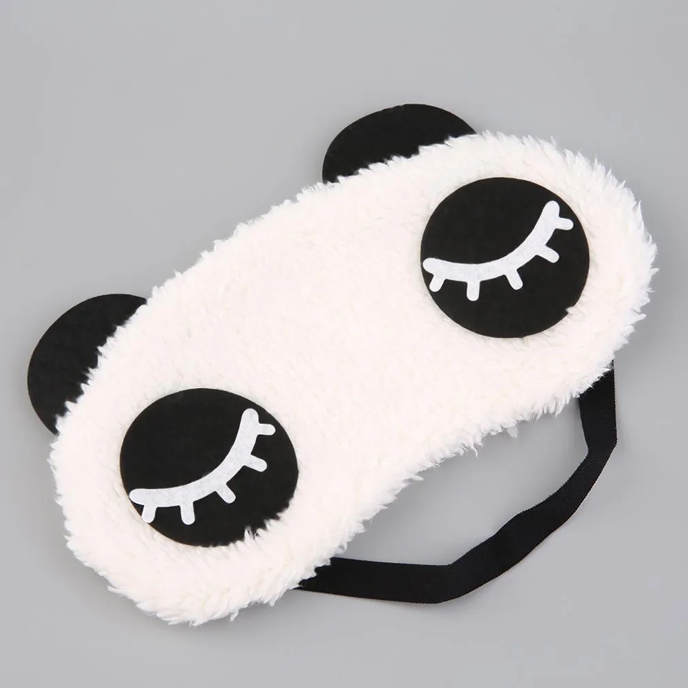 Ночная маска для лица на основе милой панды Забавный на глаза для сна маска-козырек для глаз оттенок покрытия глазную повязку Творческий Путешествия спокойного сна помощь вслепую - Цвет: Long Eyelashes