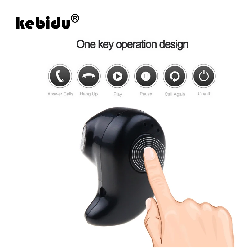 Беспроводные Bluetooth наушники kebidu S530 спортивные вкладыши с микрофоном гарнитура