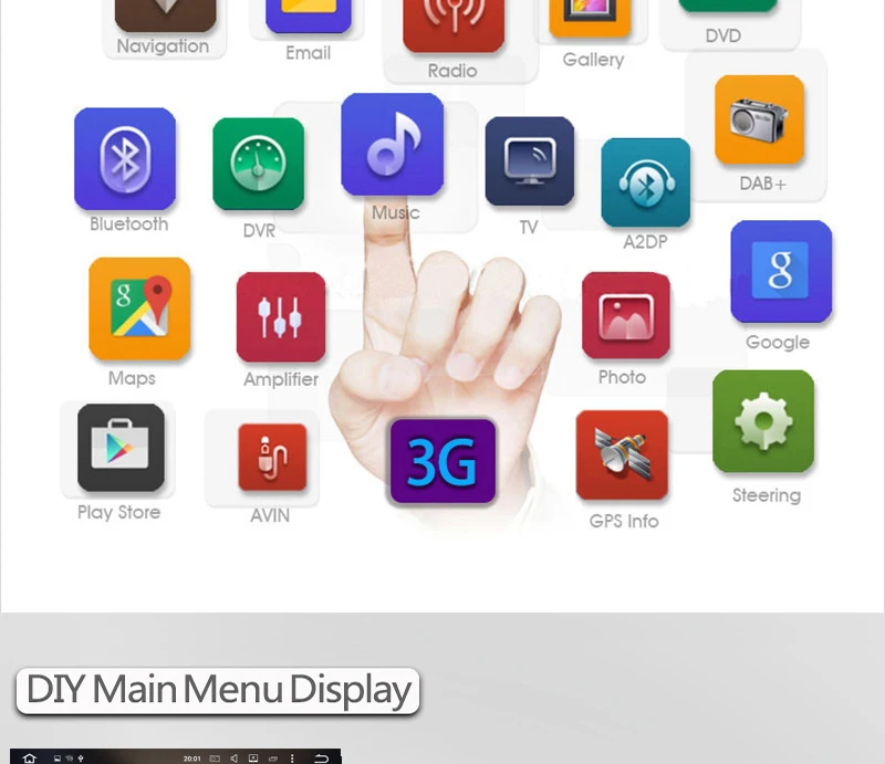 Discount IPS 8 Core Android 8.0 OS Special Car DVD for Peugeot 408 2010-2011 & Peugeot 308 I (T7) 2008-2011 with 1024*600 Resolution 7