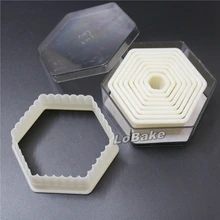 9 шт./компл.) Рифленое лезвие шестигранной формы мини помадка хлеб конфеты ножики для разрезки торта печенья DIY формы выпечки аксессуары