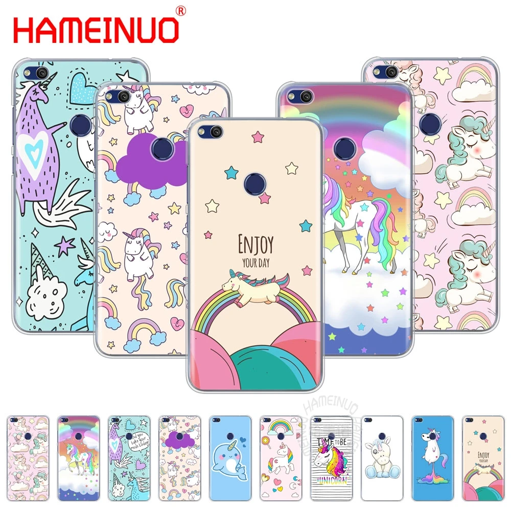 

HAMEINUO Unicorn On Rainbow Jetpack Cover phone Case for huawei Ascend P7 P8 P9 P10 P20 lite plus G8 G7 2017 mate 8