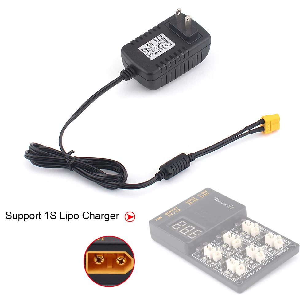 

Lipo Battery Power Adapter AC to DC 12V 3A XT60 Plug for STRIX Charger 1S Charger