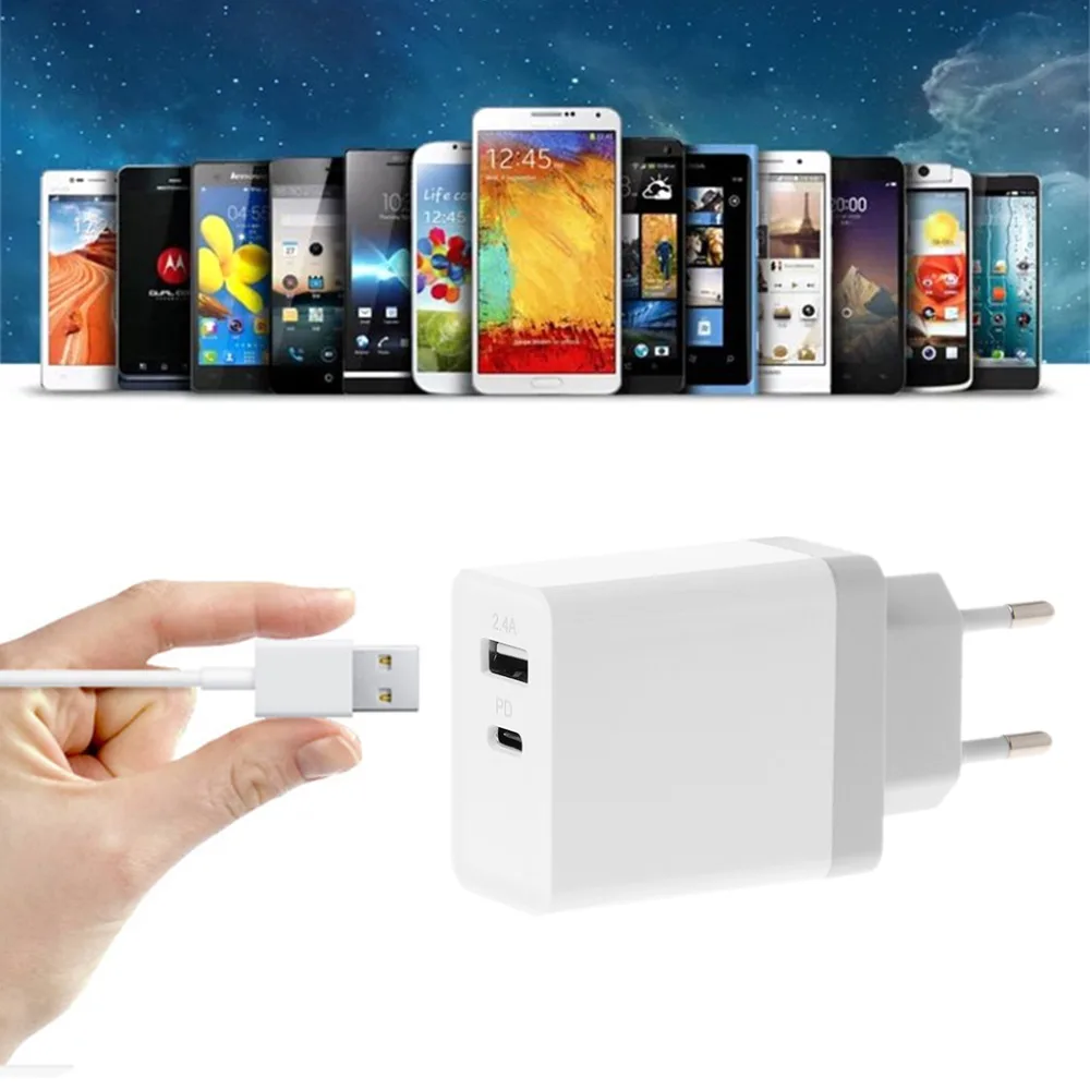 Buy SIV 29W PD QC 3.0 Type C USB 2.4A Travel Charger