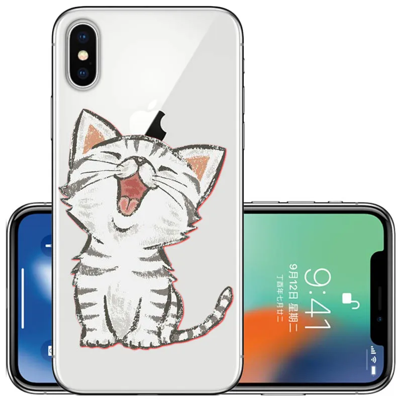 CaseRiver для iPhone 5S SE 5 6 7 8 с УФ принтом милый мягкий силиконовый чехол из ТПУ Plus X