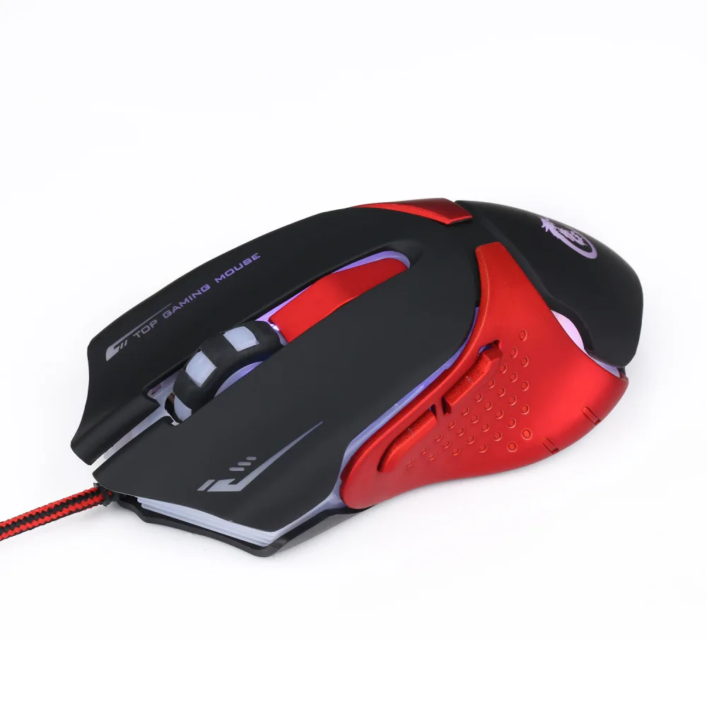 Adjustable DPI 1200/1600/2400/3200 USB Gaming Mouse 6 Buttons 7 Colors