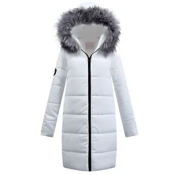 

women's parkas coats fem me print clothes 2019 jackets ladies plus large big size warm long hooded faked fur white casual