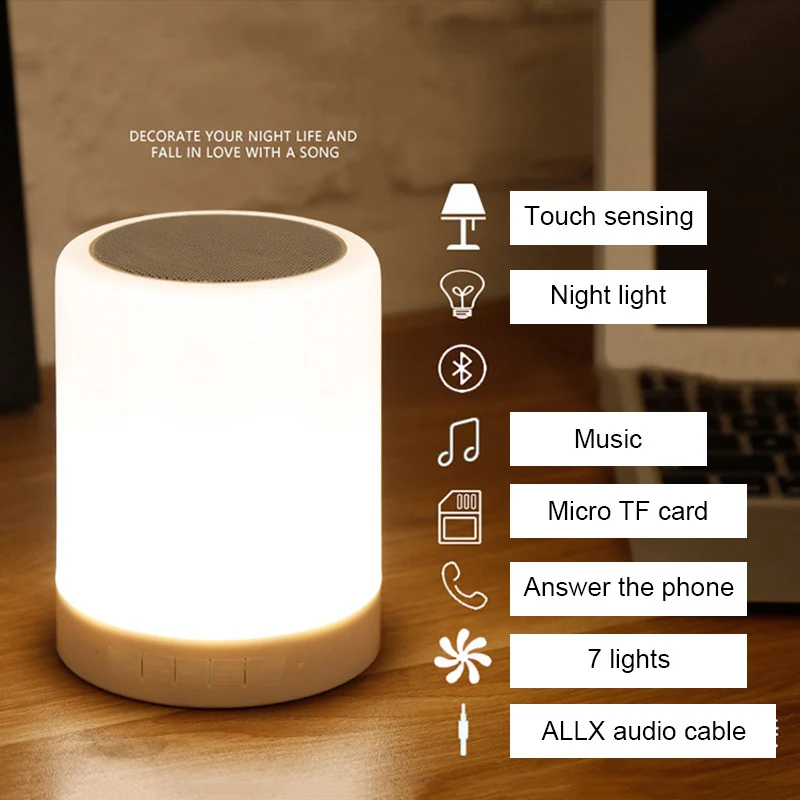 Многофункциональный Bluetooth динамик большая емкость батареи светодиодный