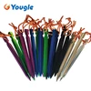 YOUGLE 10pcs Tent Pegs 18cm Ultralight Aluminum Alloy Tent Stake with Rope Outdoor Tent Nail Peg Tent Accessories Equipment ► Photo 2/6