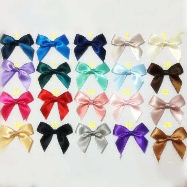 

600pcs/lot satin ribbon pretied bow for Decoration