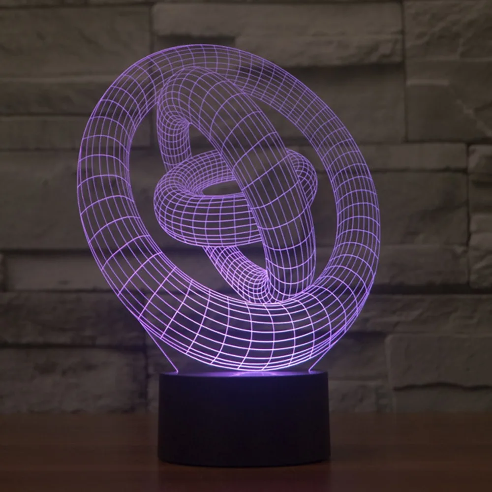 Diy bunten led licht touch schalter moderne 3d led lampe visuelle illusion könnte licht für schlafzimmer