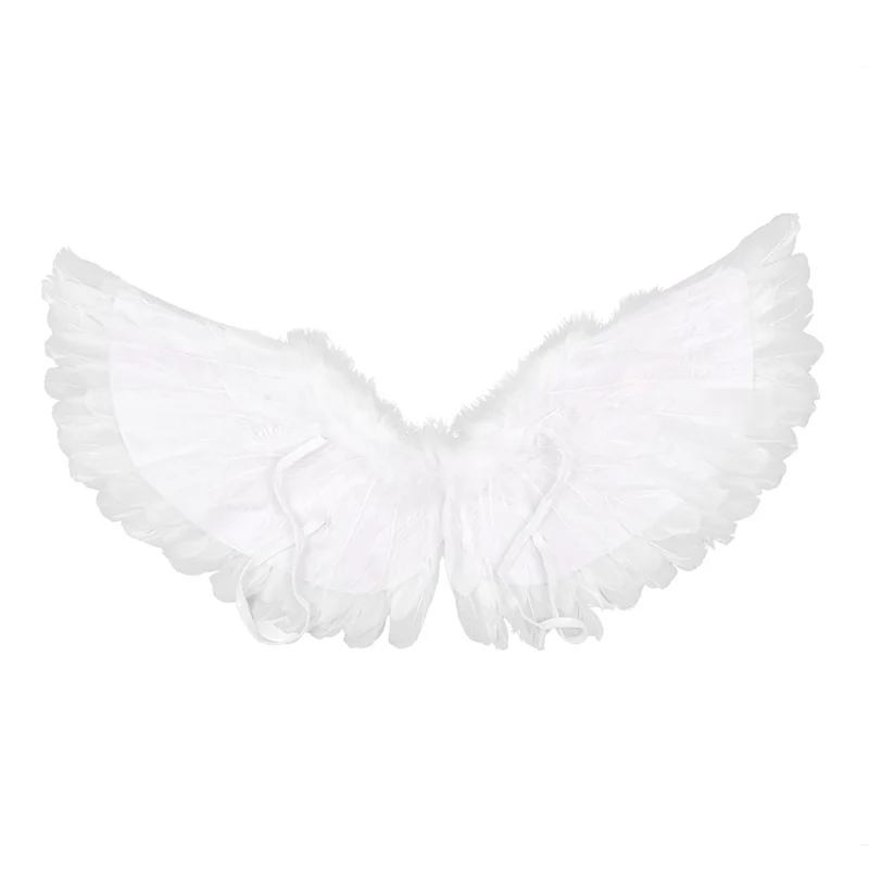 YiZYiF/Детский костюм «Крылья Ангела» с белыми перьями для танцевальной вечеринки; маскарадный костюм для выступлений на сцене; карнавальный костюм; нарядное платье