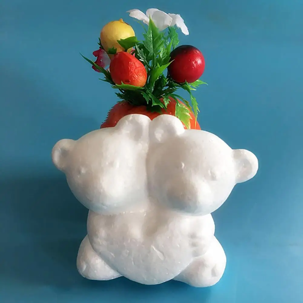 

2Pcs Foam Animal Double Bear (Not included flowers) DIY Crafts Christmas Party Wedding Decoration Gift