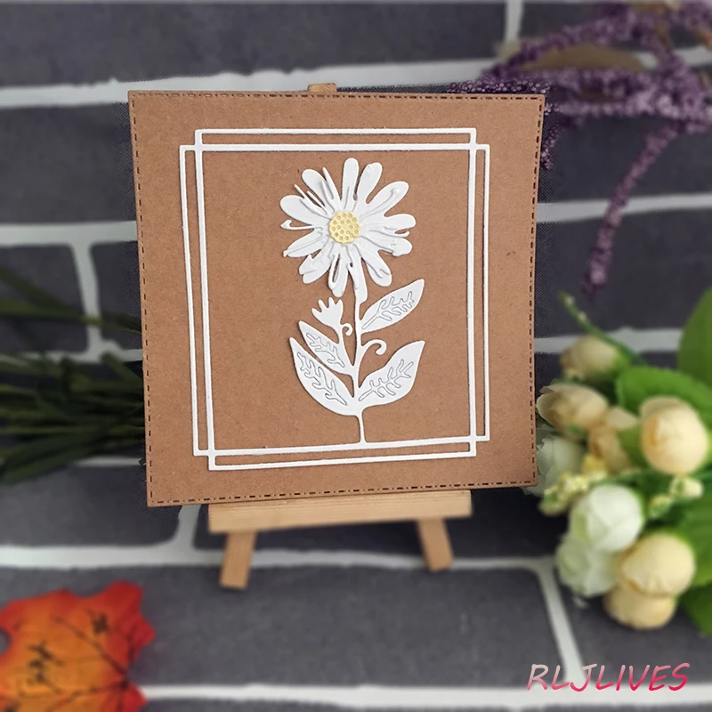 

RLJLIVES Frame Flower Metal Cutting Dies Stencils for DIY Scrapbooking album Decorative Embossing DIY Paper Cards