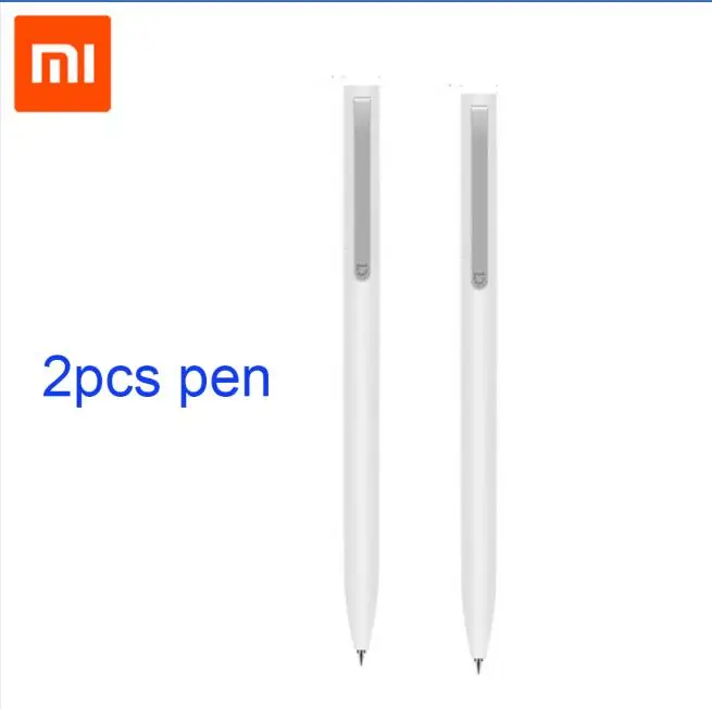 xiaomi mi jia, умная ручка, mi Pen, 9,5 мм, ручка для подписи xiaomi, PREMEC, гладкая, швейцарская, сменная, mi Kuni - Цвет: 2pcs pen