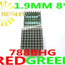 10 шт. 1,9 мм 8X8 красный зеленый двухцветный 20*20 светодиодный точечный матричный модуль цифровой трубки 788BHG 788AHG светодиодный модуль дисплея