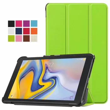 

50Pcs/lot Slim-Fit Leather Smart Stand Back Magnetic Cover with Auto Wake & Sleep For Samsung Galaxy Tab A 8.0'' 2018 Tablet