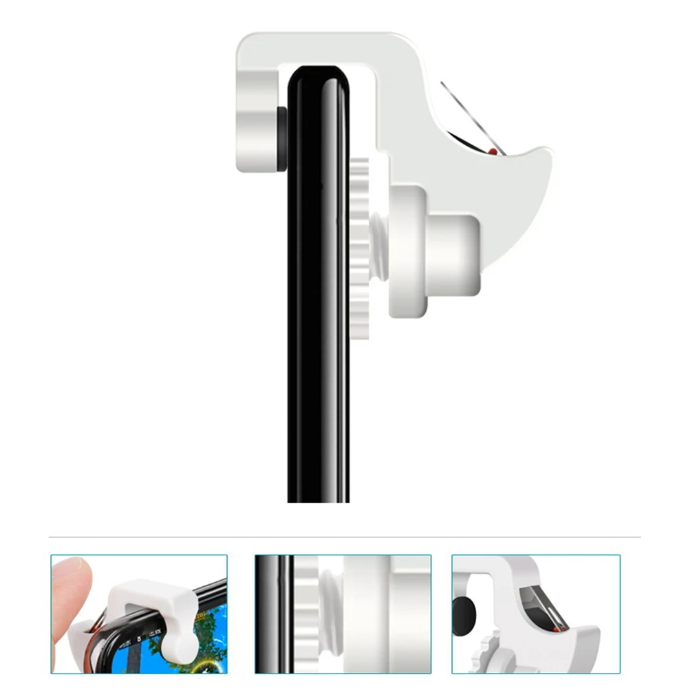 Yoteen PUBG Mobile Phone Trigger Physical Joystick Fire Button Aim Key L1 R1 Trigger 1 Pair for Android iOS Shooting Game Yoteen PUBG Mobile Phone Trigger Physical Joystick Fire Button Aim Key L1 R1 Trigger 1 Pair for Android iOS Shooting Game