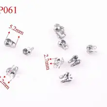 Применяется к 2,0-2,4 мм шаровой цепи из нержавеющей стали крючковидный адаптер Ожерелье Разъем аксессуары ювелирные изделия DIY части 1000 шт ZSP061